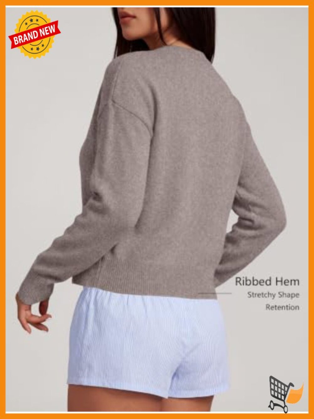 Lightweight Knit Button-Down Cardigan Open-Front Layering Piece for Fall Spring - Picture 3 of 6